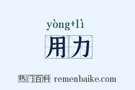 用力是什么意思的图片